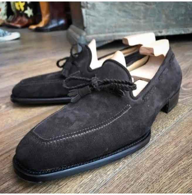 Men Black suede shoes