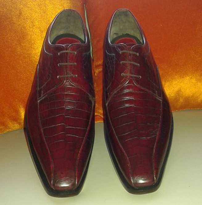 Maroon Leather Shoes,